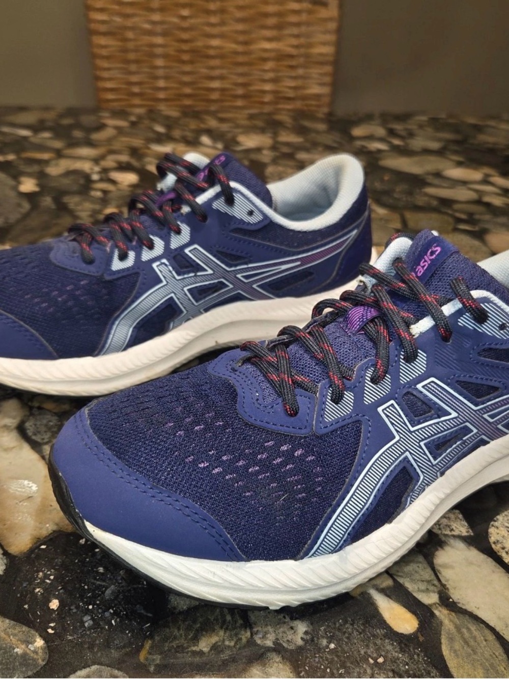 ASICS Gel-Contend 9 Women Blue Pink AmpliFoam Running Shoes Size 7.5 - Picture 2 of 8